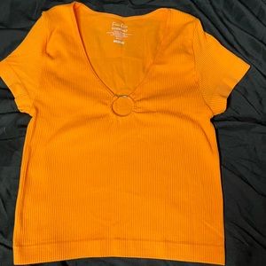 Orange slim fit top